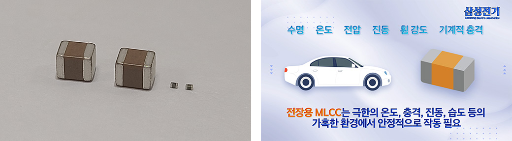 삼성전기 수명, 온도, 전압, 진동, 휨 강도, 기계적 충격, 전장용 MLCC는 극한의 온도, 충격, 진동, 습도 등의 가혹한 환경에서 안정적으로 작동 필요 